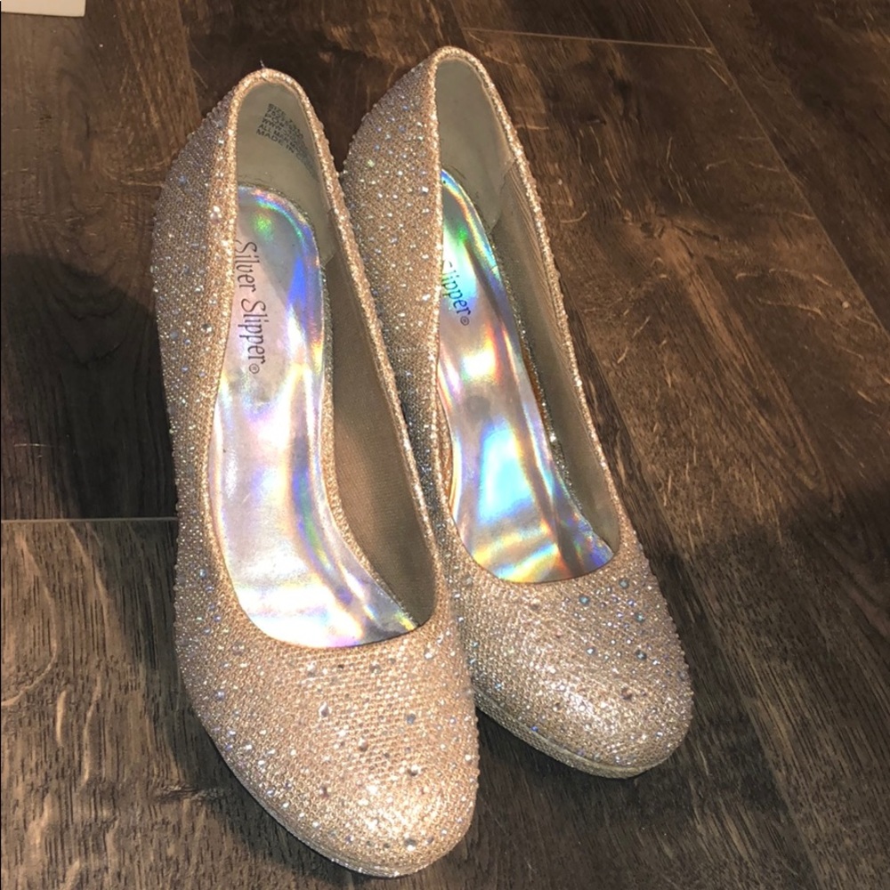 Sparkly Gold Heels